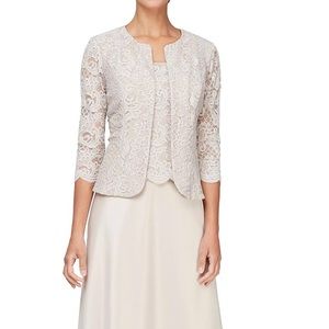 Alex Evenings two piece mother of the bride dress size 10